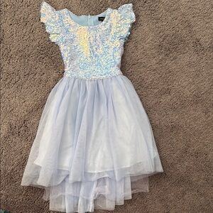 Sparkling Sequin Dress with Tulle Skirt